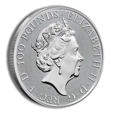 2022 1 oz Great Britain Tudor Beast Platinum Coin - Lion of England — reverse view