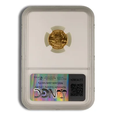 1996 1/10 oz Gold Eagle $5 NGC MS69 — reverse view
