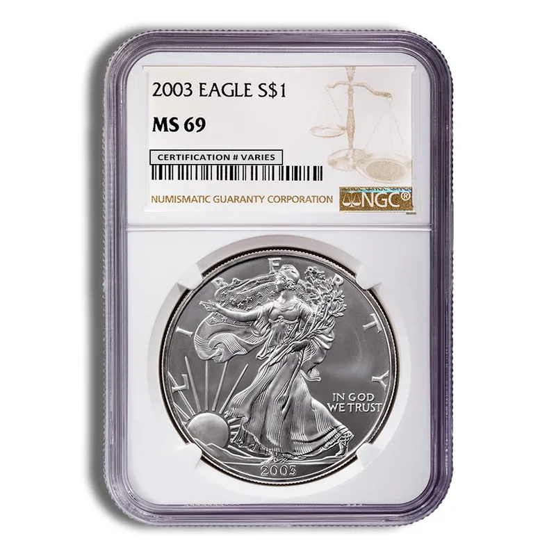 2003 Silver Eagle NGC MS69 — Silver bullion from Standard Bullion