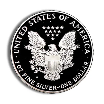 1986-S Proof Silver Eagle with Box & COA — packaging view