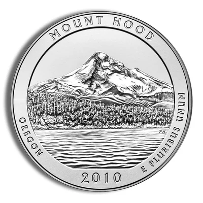 2010 5 oz ATB Mt Hood Silver Coin PCGS MS69PL — packaging view