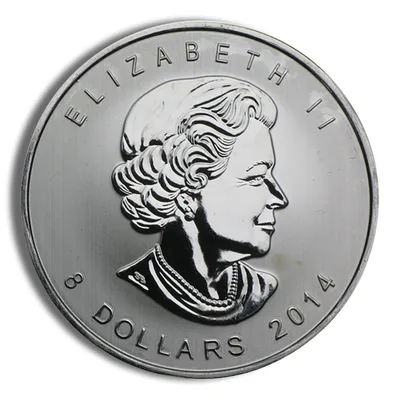 2014 1.5 oz Canadian Arctic Fox Silver Coin — reverse view