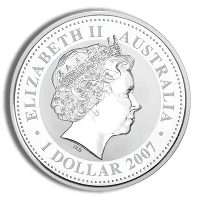 2010 1 oz Australia Silver Lunar Tiger BU - Series I — reverse view