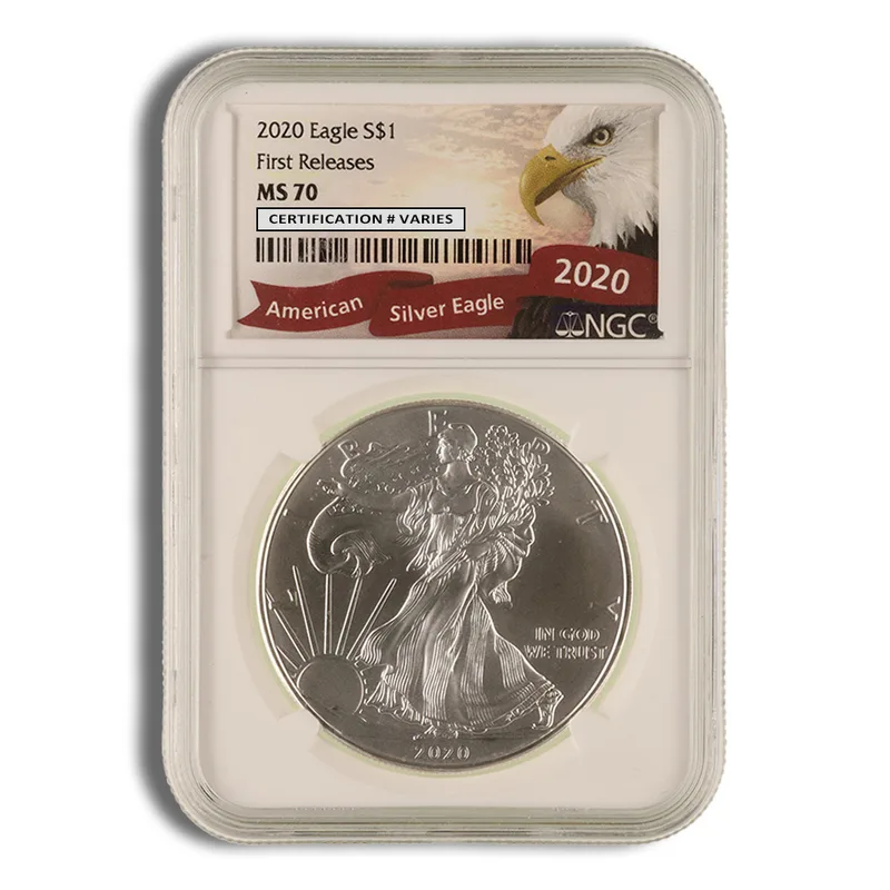 2020 Silver Eagle NGC MS70 Early Releases — Silver bullion from Standard Bullion