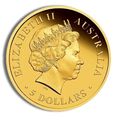 1/20 oz Australian Kangaroo/Nugget Gold Coin (Year Varies) — reverse view