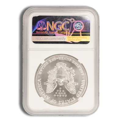 1994 Silver Eagle NGC MS70 — reverse view