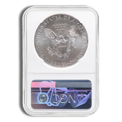 2020 Silver Eagle NGC MS69 — reverse view