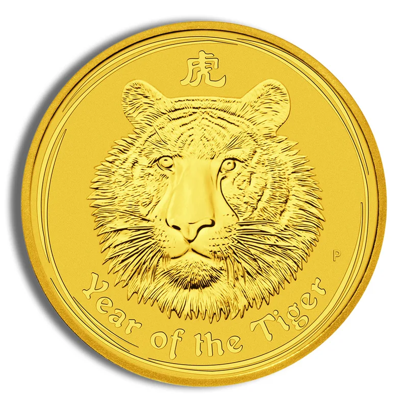 2010 1/20 oz Australia Gold Lunar Tiger BU - Series II — Gold bullion from Standard Bullion