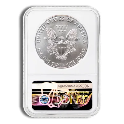 2020 Silver Eagle NGC MS70 — reverse view