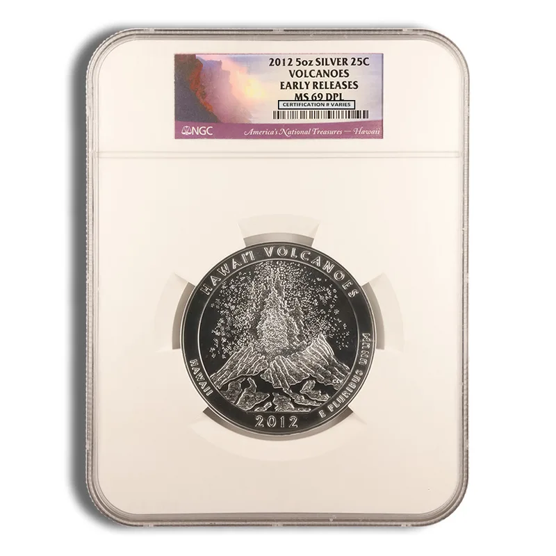 2012 5 oz ATB Hawaii Volcanoes Silver Coin NGC MS69PL — Silver bullion from Standard Bullion