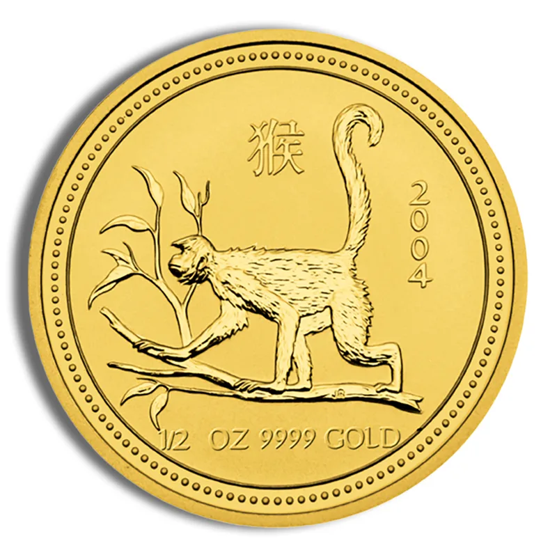 2004 1/2 oz Australia Gold Lunar Monkey BU - Series I — Gold bullion from Standard Bullion