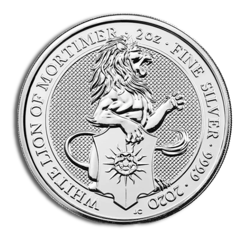 2 oz Silver Great Britain Queen's Beasts (Year/Design Varies) — Silver bullion from Standard Bullion