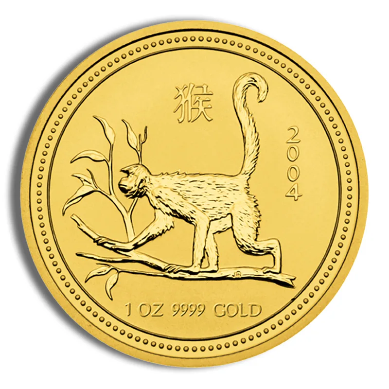 2004 1 oz Australia Gold Lunar Monkey BU - Series I — Gold bullion from Standard Bullion
