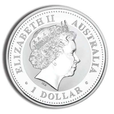 2004 1 oz Australia Silver Lunar Monkey BU - Series I — reverse view