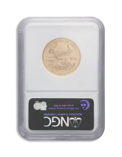 2006 1/2 oz Gold Eagle $25 NGC MS70 — reverse view