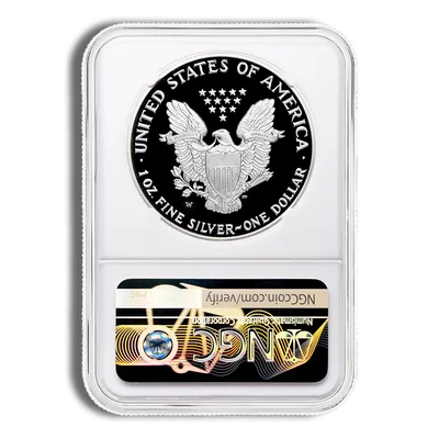1995-W Proof Silver Eagle NGC PF69 - Key Date — reverse view