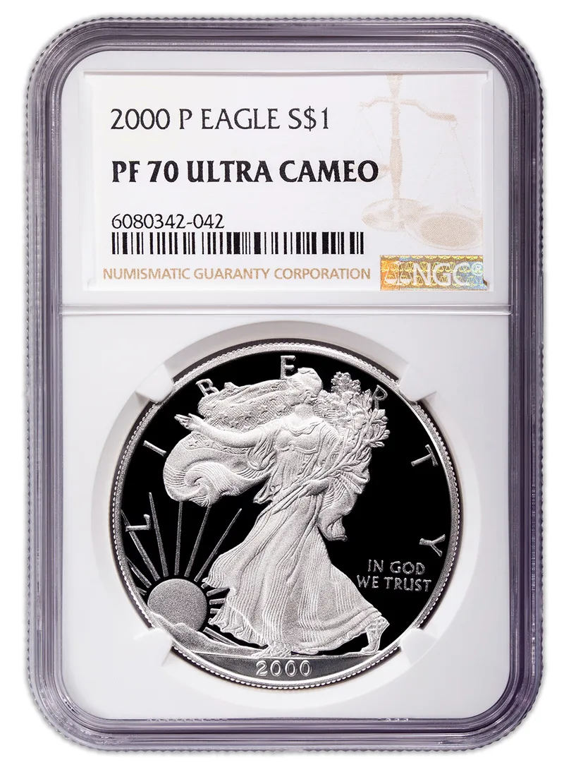 2000-P Proof Silver Eagle NGC PF70 — Silver bullion from Standard Bullion