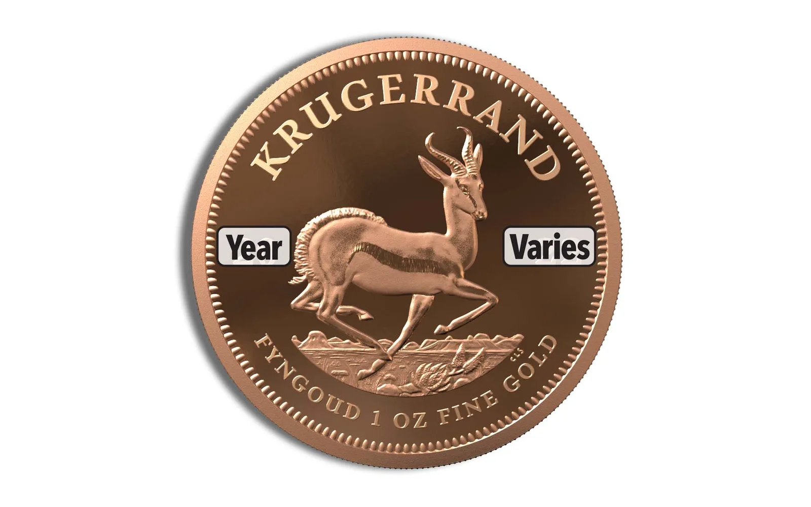 1 oz South Africa Gold Krugerrand (Year Varies) — Gold bullion from Standard Bullion