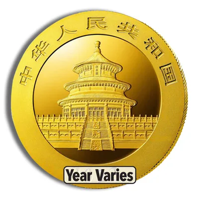 30 gram China Gold Panda - BU - Unsealed (Year Varies) — reverse view
