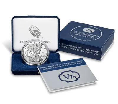 2020-W Proof Silver Eagle V75 Privy with Box & COA — packaging view