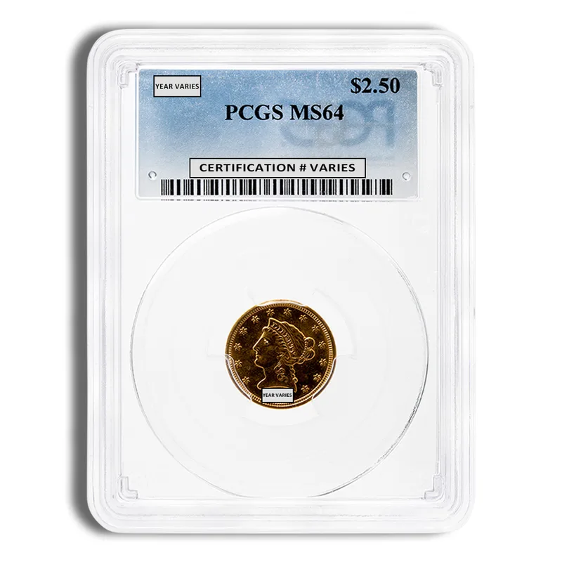 $2.5 Gold Liberty Quarter Eagle - PCGS MS64 — Gold bullion from Standard Bullion