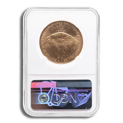 2021 1 oz Gold Eagle $50 NGC MS70 ER (Type 2) — reverse view