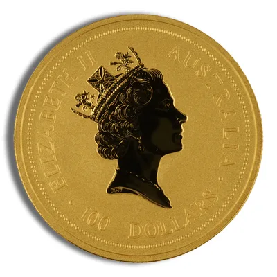 1996 1 oz Australia Gold Lunar Rat BU - Series I — reverse view