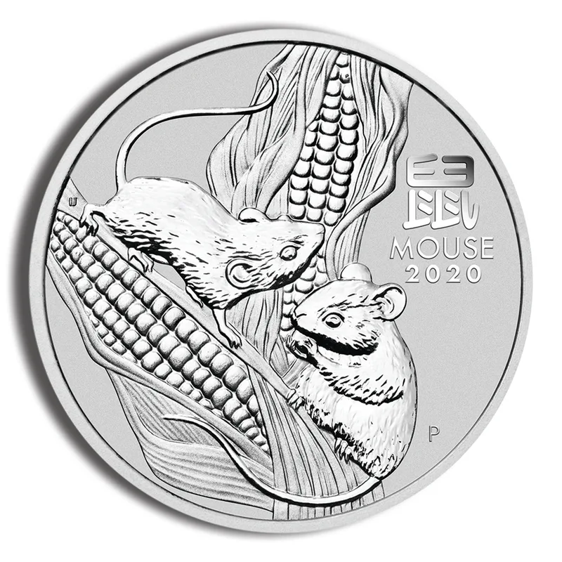 2020 1/2 oz Australia Silver Lunar Mouse BU - Series III — Silver bullion from Standard Bullion