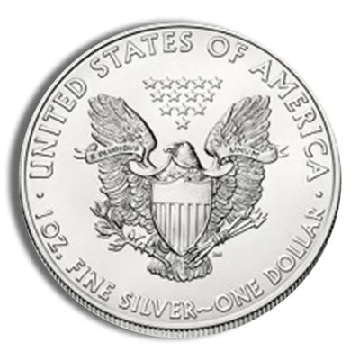 2021(P) Silver American Eagle - BU - Sealed Box (Type 1) — reverse view