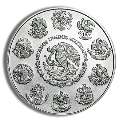 2020 1 oz Silver Mexican Libertad - BU — reverse view