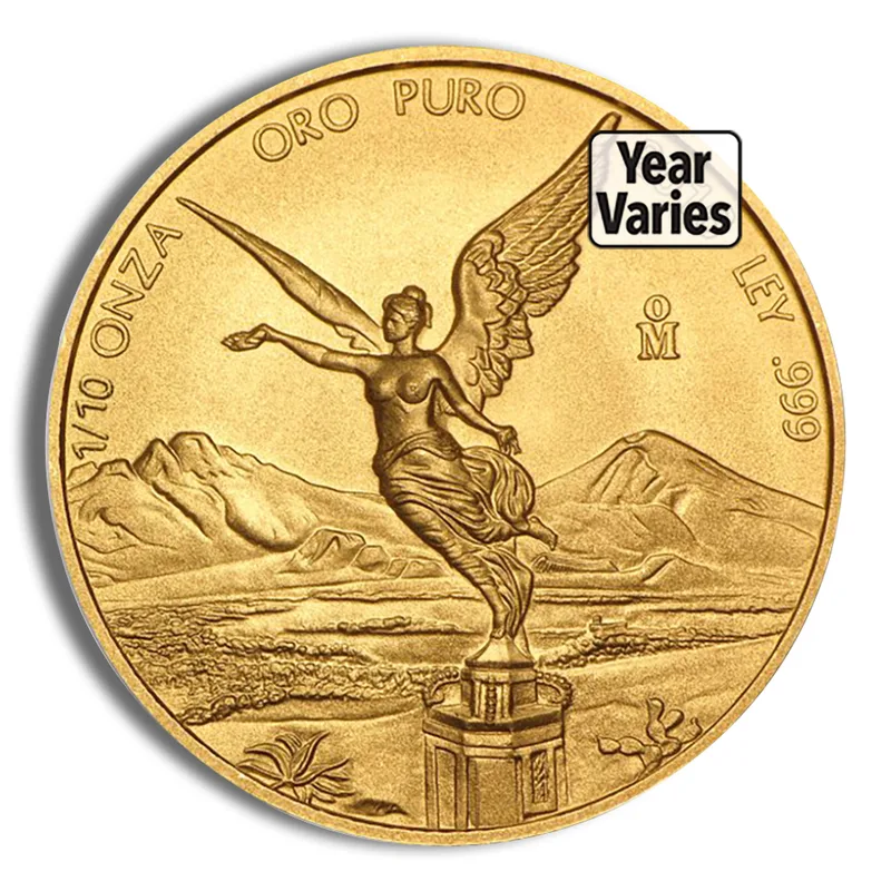 1/10 oz Mexican Libertad Gold Coin (Year Varies) — Gold bullion from Standard Bullion