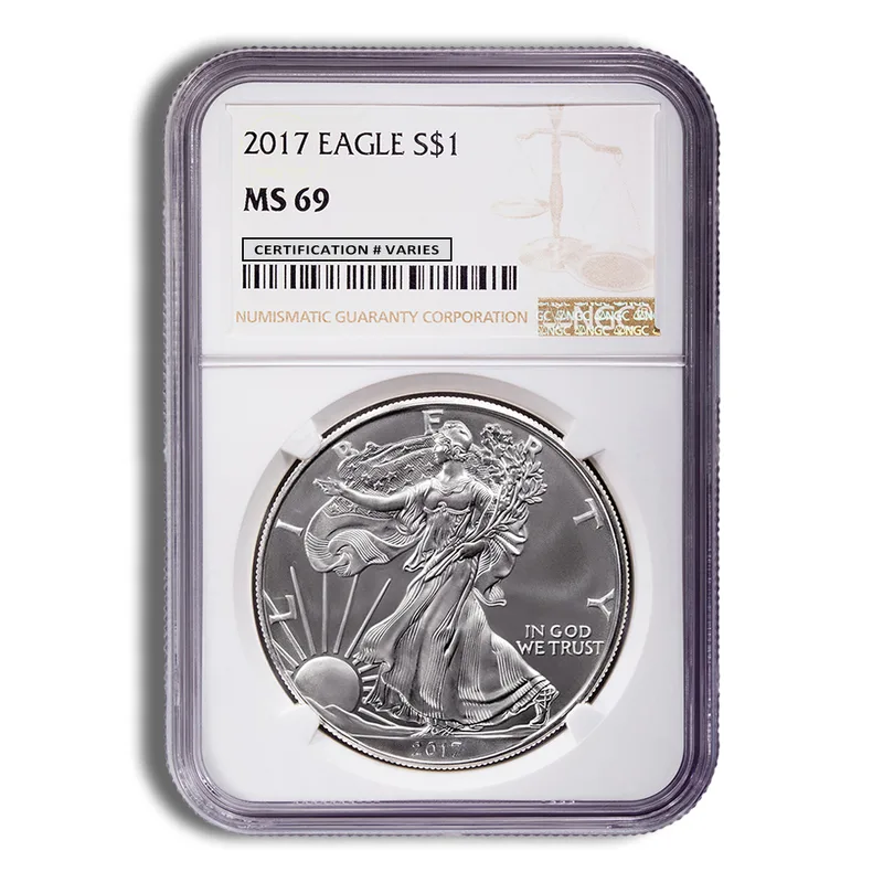 2017 Silver Eagle NGC MS69 — Silver bullion from Standard Bullion