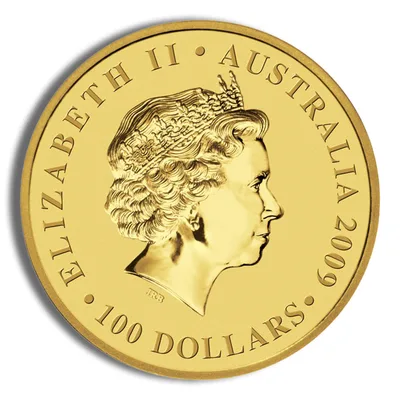2009 1 oz Australia Gold Lunar Ox BU - Series II — reverse view