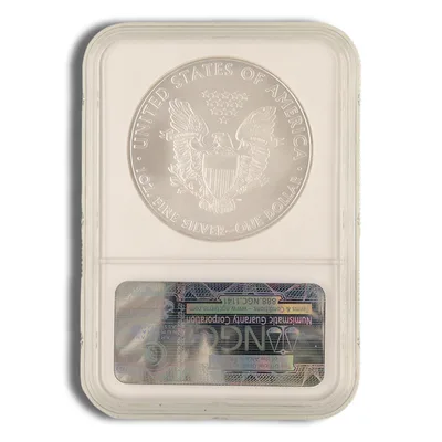 2010 Silver Eagle NGC MS70 Early Releases — reverse view