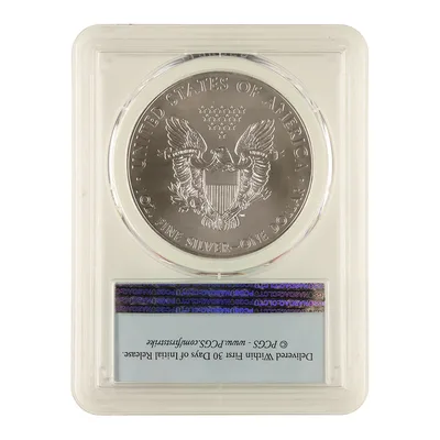 2020 Silver Eagle PCGS MS70 First Strike — reverse view