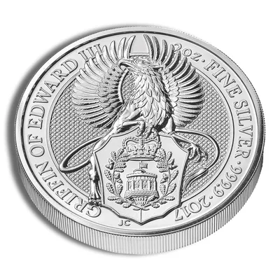 2017 2 oz Silver Great Britain Queen's Beasts - Griffin — packaging view