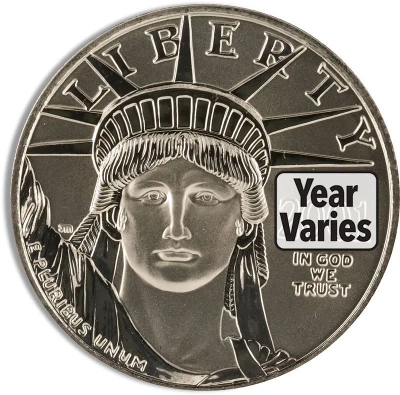 1/2 oz Platinum Eagle - BU (Date Varies) — Platinum bullion from Standard Bullion