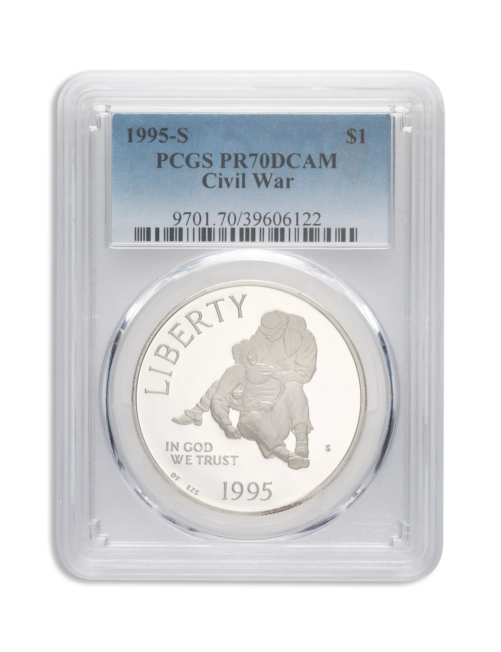 1995-S <body> Civil War Silver Commem - PCGS PF70 — Silver bullion from Standard Bullion
