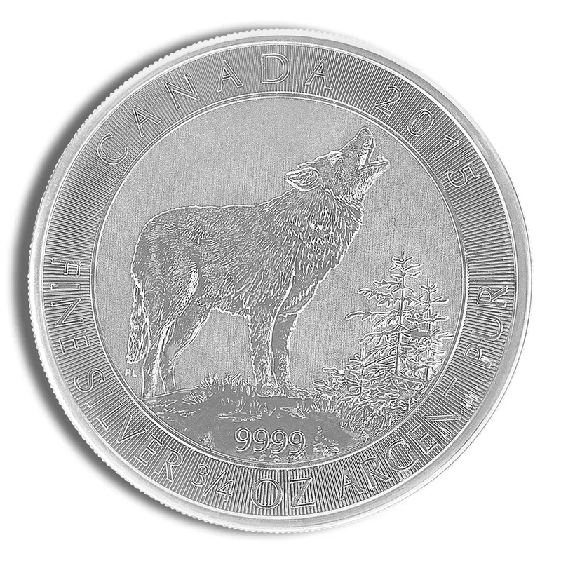 2015 3/4 oz Canadian Grey Wolf Silver Coin — Silver bullion from Standard Bullion