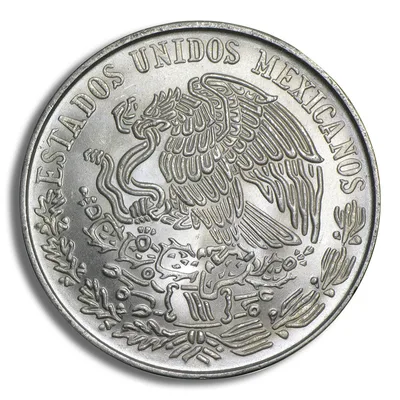 Mexico 100 Pesos Silver Coin (1977-1979) — reverse view