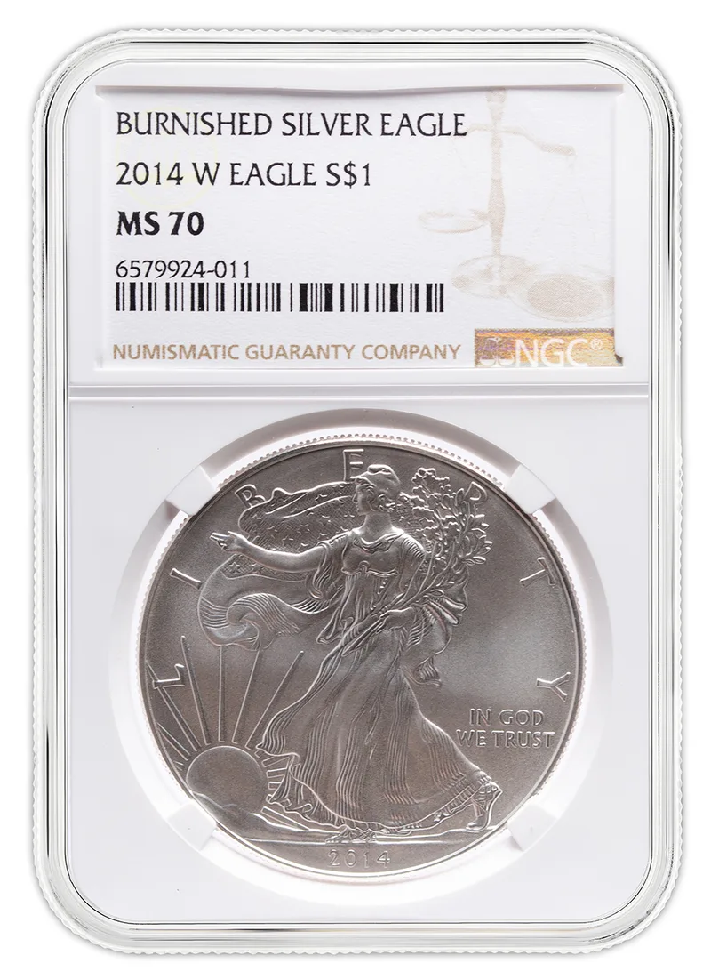 2014-W Burnished Silver Eagle NGC MS70 — Silver bullion from Standard Bullion