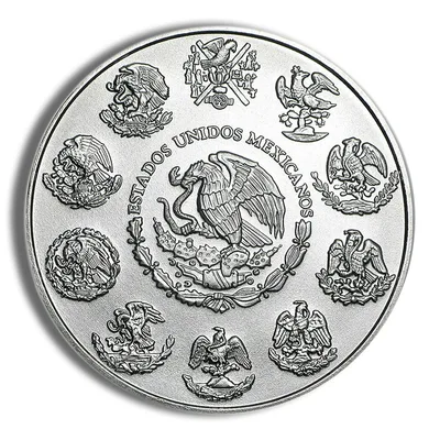 2019 1 oz Silver Mexican Libertad - BU — reverse view