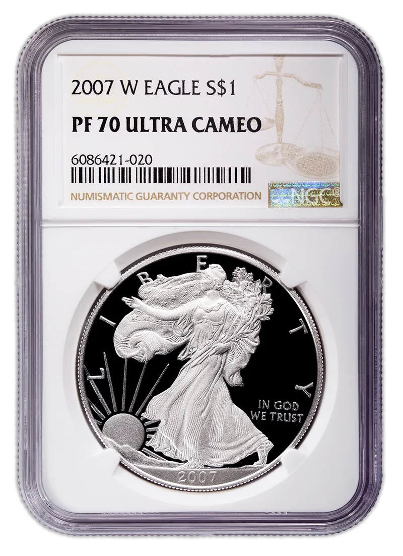 2007-W Proof Silver Eagle NGC PF70 — Silver bullion from Standard Bullion