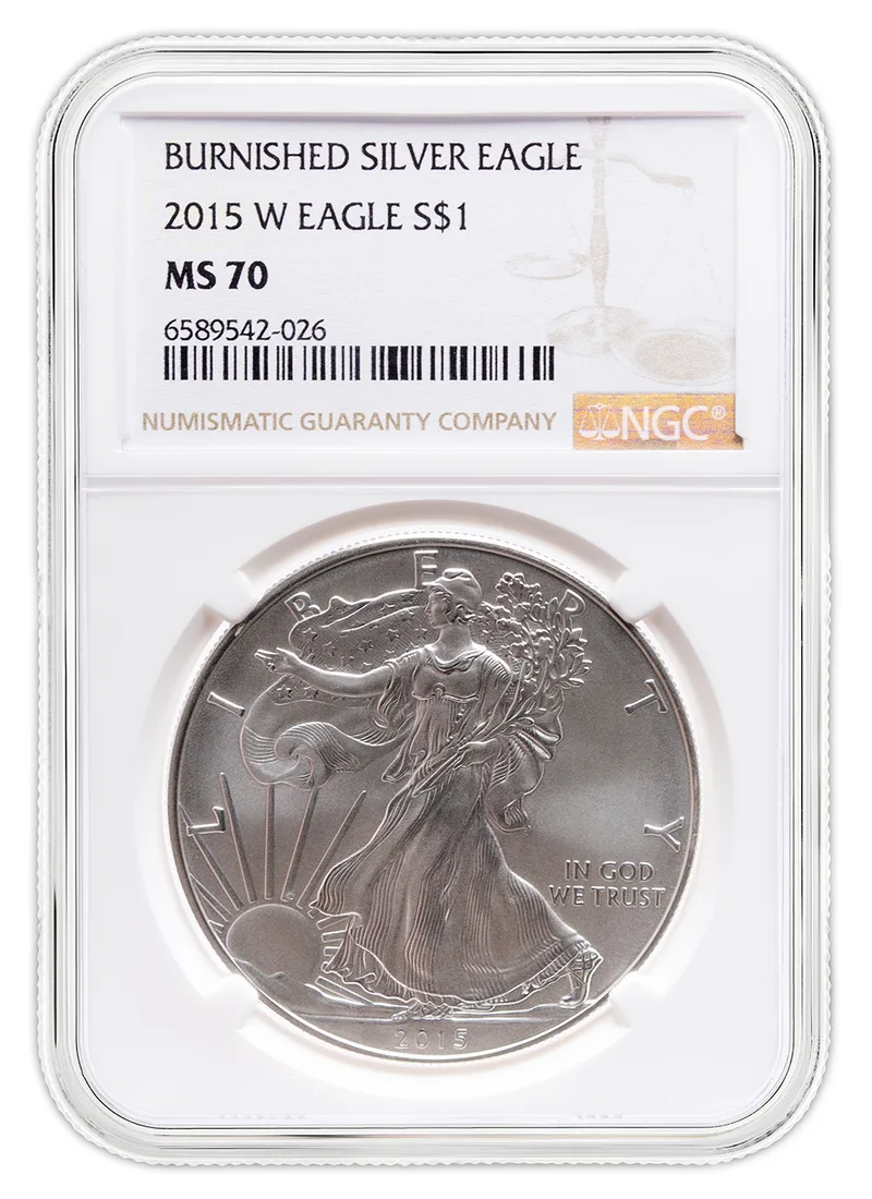 2015-W Burnished Silver Eagle NGC MS70 — Silver bullion from Standard Bullion
