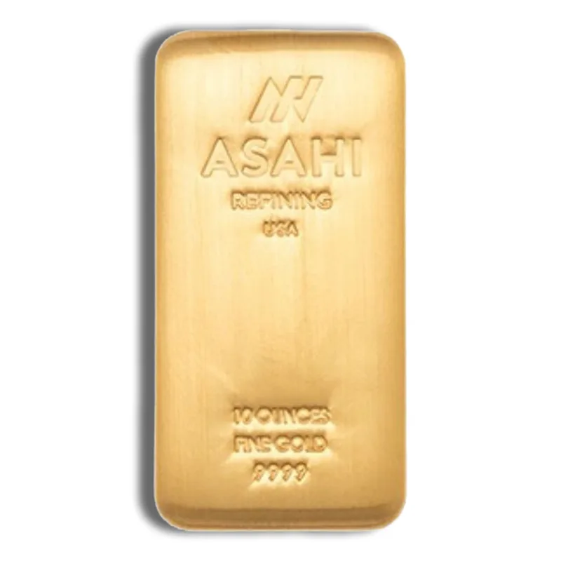 10 oz Gold Bar - Asahi Refining (Cast) — Gold bullion from Standard Bullion