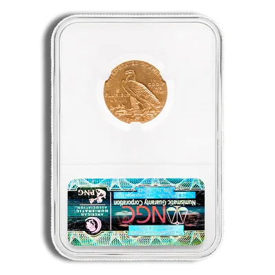 $5 Gold Indian Half Eagle - NGC MS61 — reverse view