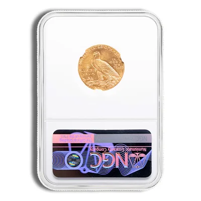$5 Gold Indian Half Eagle - NGC MS64 — reverse view