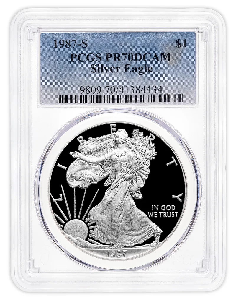 1987-S Proof Silver Eagle PCGS PR70 — Silver bullion from Standard Bullion