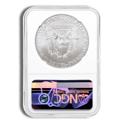 2021 Silver Eagle NGC MS70 (Type 1) — reverse view