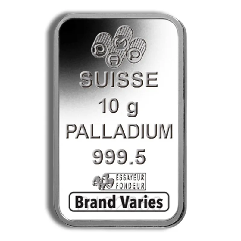 10 gram Palladium Bar - Brand Varies — Palladium bullion from Standard Bullion